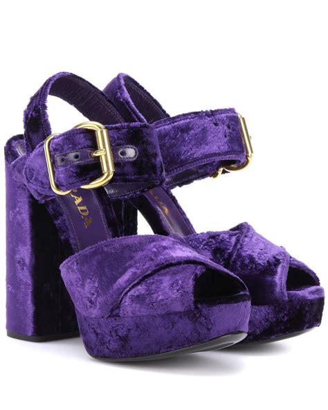 prada velvet platforms sale|farfetch Prada shoes.